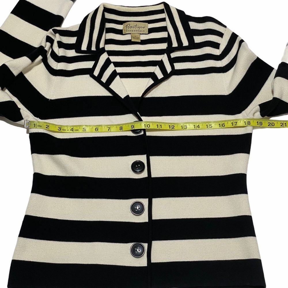 Boutique Essentials Striped Button Down Jacket M - image 8